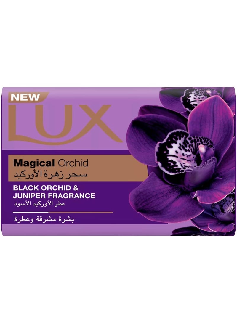 لوكس صابون لوكس الصلب لبشرة متألقة وعطرة، برائحة الأوركيد السحرية، مع عبير الأوركيد الأسود والعرعر، 120 غرام، بنفسجي - 4 قطع - Image 2